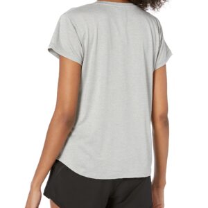 New Balance Women's Sport Core Heather Short Sleeve, Athletic Grey , Small