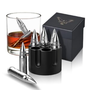 Gifts for Men Dad, Whiskey Gifts for Him, Metal Whiskey Stones, Unique Birthday Ideas for Him Boyfriend Husband Grandpa Brother Presents Cool Gadgets Anniversary Retirement