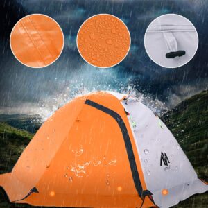 AYAMAYA 4 Season Backpacking Tent 2 Person Camping Tent Ultralight Waterproof All Weather Double Layer Two Doors Easy Setup 1 2 People Man Tents for Backpacker Outdoor Hiking