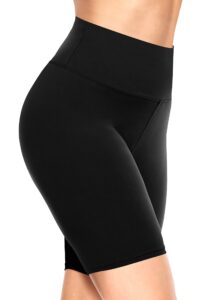 tnnzeet biker shorts women - 8"/5"/3" high waisted tummy control workout gym spandex booty yoga volleyball shorts a-black