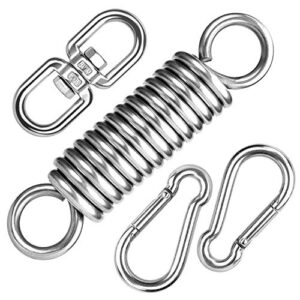 MEICOCO Heavy Bag Hanger, Heavy Bag Spring for Heavy Bag, Punching Bag Hanger Set with Carabiners and Spring for Punching Bags, Hammock up to 450lbs