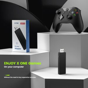 Cipon Wireless Adapter Compatible with Xbox One Controller for Windows 10/8.1/8/7