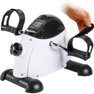 goredi pedal exerciser stationary under desk mini exercise bike - peddler exerciser with lcd display, foot pedal exerciser for seniors,arm/leg exercise