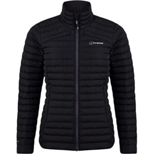 berghaus women's standard puffer insulated jacket water repellent nula, non-hooded jet black