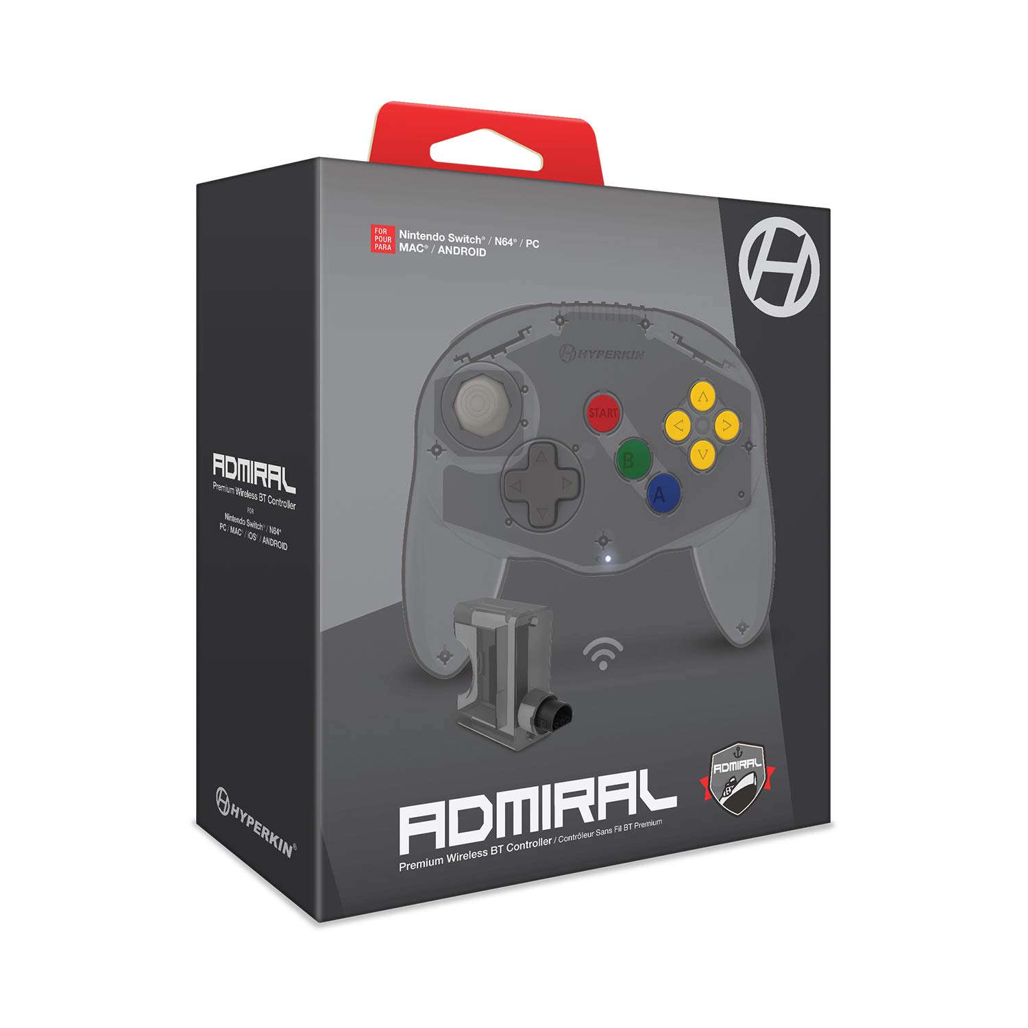 Hyperkin "Admiral" Premium BT Controller for N64 (Space Black) - Nintendo 64