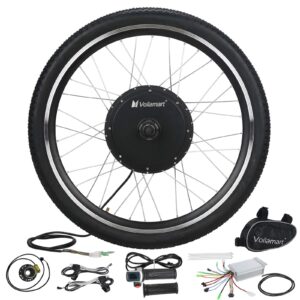 Voilamart Ebike Conversion Kit,26" 36V 500W Front Wheel Electric Bike Conversion Kit,Electric Motorbike Kit with Intelligent Controller and PAS System for Road Bike(Without Battery)