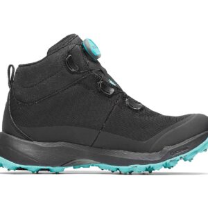 Icebug Womens Stavre BUGrip GTX Hiking Boot with Carbide Studded Traction Sole, Black/Jade Mist, 9.5