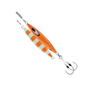 Daiwa SA-SK85G08 Metal Jig, Color: Zebra Orange, 3 Oz, 5/0 Hook Size