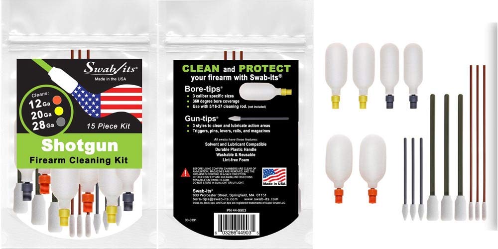 Swab-its® Made in The USA 12ga/20ga/28ga Shotgun Firearm Cleaning Kit: 87-9903