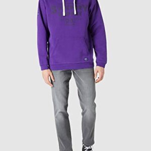 Superdry Mens Heritage Mountain Graphic Hoodie, Oversized Fit Winter Purple Size S