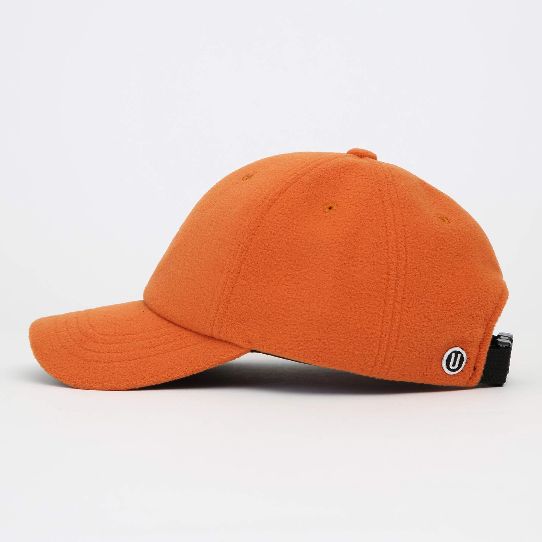 UNDERCONTROL Baseball Fleece Dad Hat Low Profile Embroidered Curved Visor Sports Adjustable Buckleback Trucker Cap Unisex (Orange)