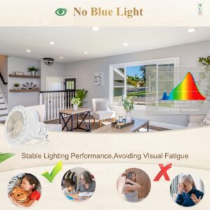 DiCUNO ProOE Eye-Protected GU10 LED Bulb, High CRI of 98, 5W Spotlight Bulb (50W Halogen Equivalent), 400LM and Daylight White 5000K, Replacement for Track Lighting and Recessed Lighting, 6 Pack