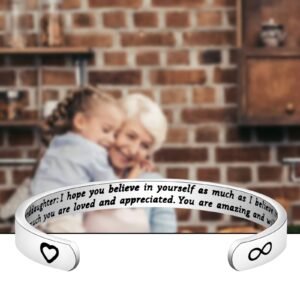 Gzrlyf to My Granddaughter Bracelet Granddaughter Jewelry Granddaughter Inspirational Gifts Always Remember You’re Special(Cuff Bracelet)