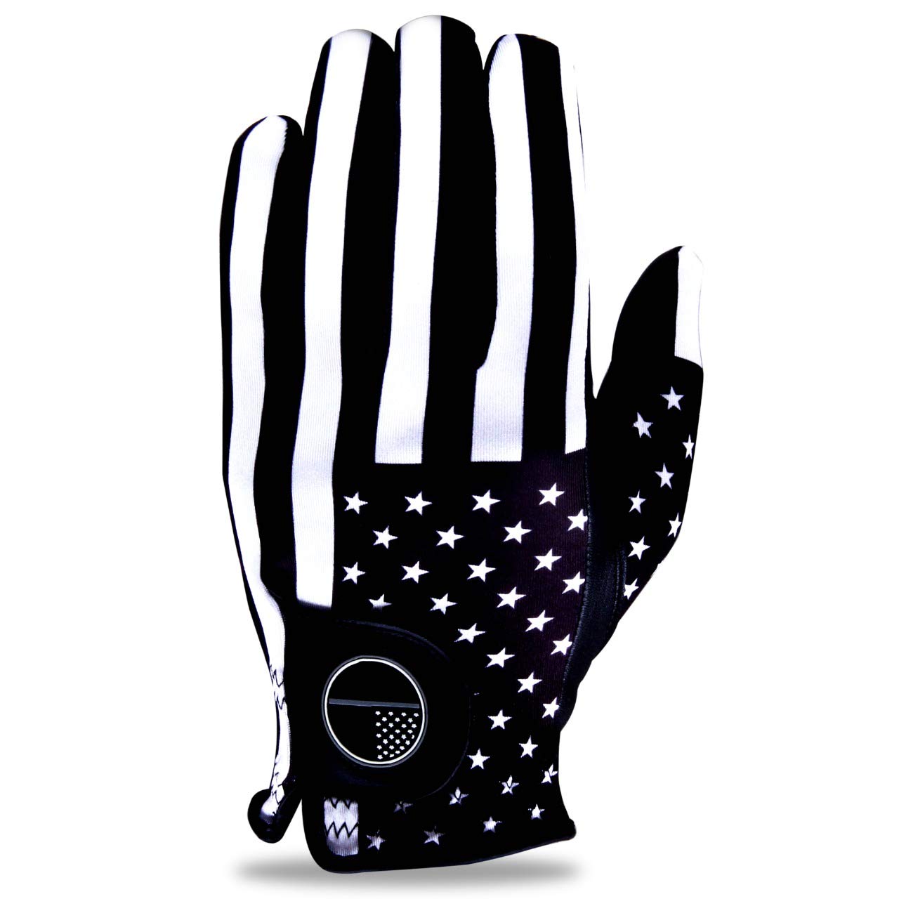 RAULAM INTERNATIONAL USA Flag Golf Gloves with Perfect Grip for Men and Women,Golf Glove American Flag Left Hand-Golf Glove Men Left Hand/Right Hand,Golf Glove Women Left/Right (Women Large, Right)