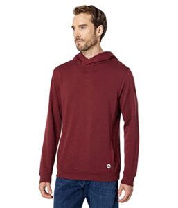 the normal brand men's clay fleece vintage hoodie wine l