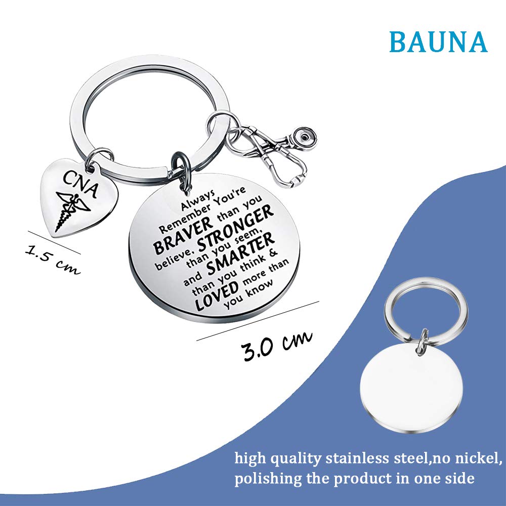 BAUNA Keychain Nursing Assistant Gift Inspiration Jewelry For Medical Student