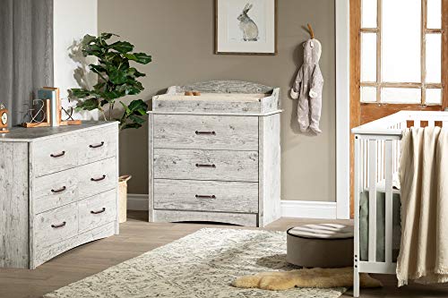 South Shore Helson 6-Drawer Double Dresser, 19.5x53.5x31.25 Inch (Pack of 1), Seaside Pine