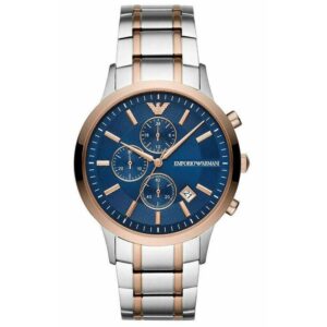 emporio armani men's chronograph two-tone stainless steel watch ar80025