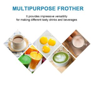 Milk Frother, Rechargeable hand-Held Electric Milk Frother 3 Adjustable USB Charging Can Be Used forBulletproof Coffee Protein Drinks Matcha Coffee Whisk (Black)