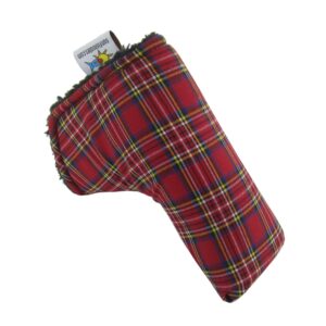 sunfish golf blade putter headcover red plaid tartan