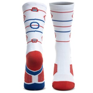 ChalkTalkSPORTS Hockey Athletic Woven Mid-Calf Socks | Hockey Rink Socks | White