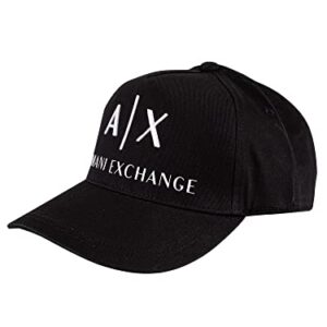 A | X ARMANI EXCHANGE Men's Baseball hat, Black & White, One Size