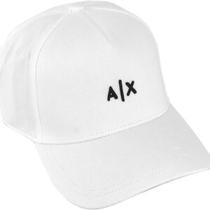 A | X ARMANI EXCHANGE Men's Baseball hat, White, One Size