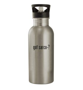 knick knack gifts got sarco-? - 20oz stainless steel water bottle, silver