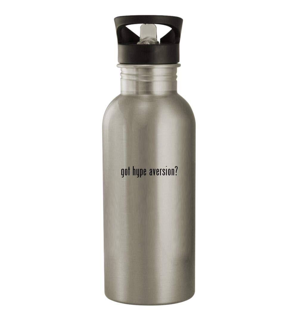 Knick Knack Gifts got hype aversion? - 20oz Stainless Steel Water Bottle, Silver