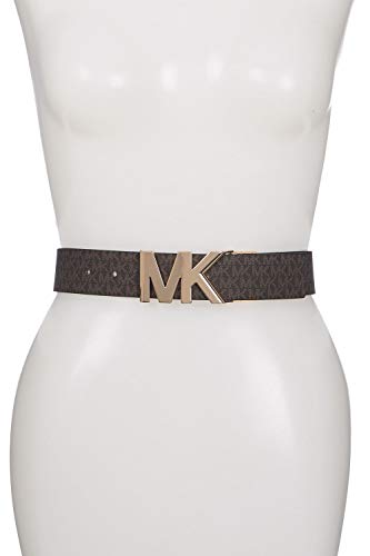 Michael Kors Womens Mk Logo Reversible Belt Brown/Black (L)