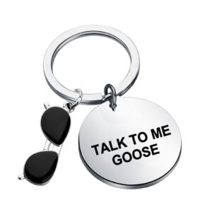 Funny Pilot Gift Flight Crew Gift Talk To Me Goose Keychain（Talk To Me k