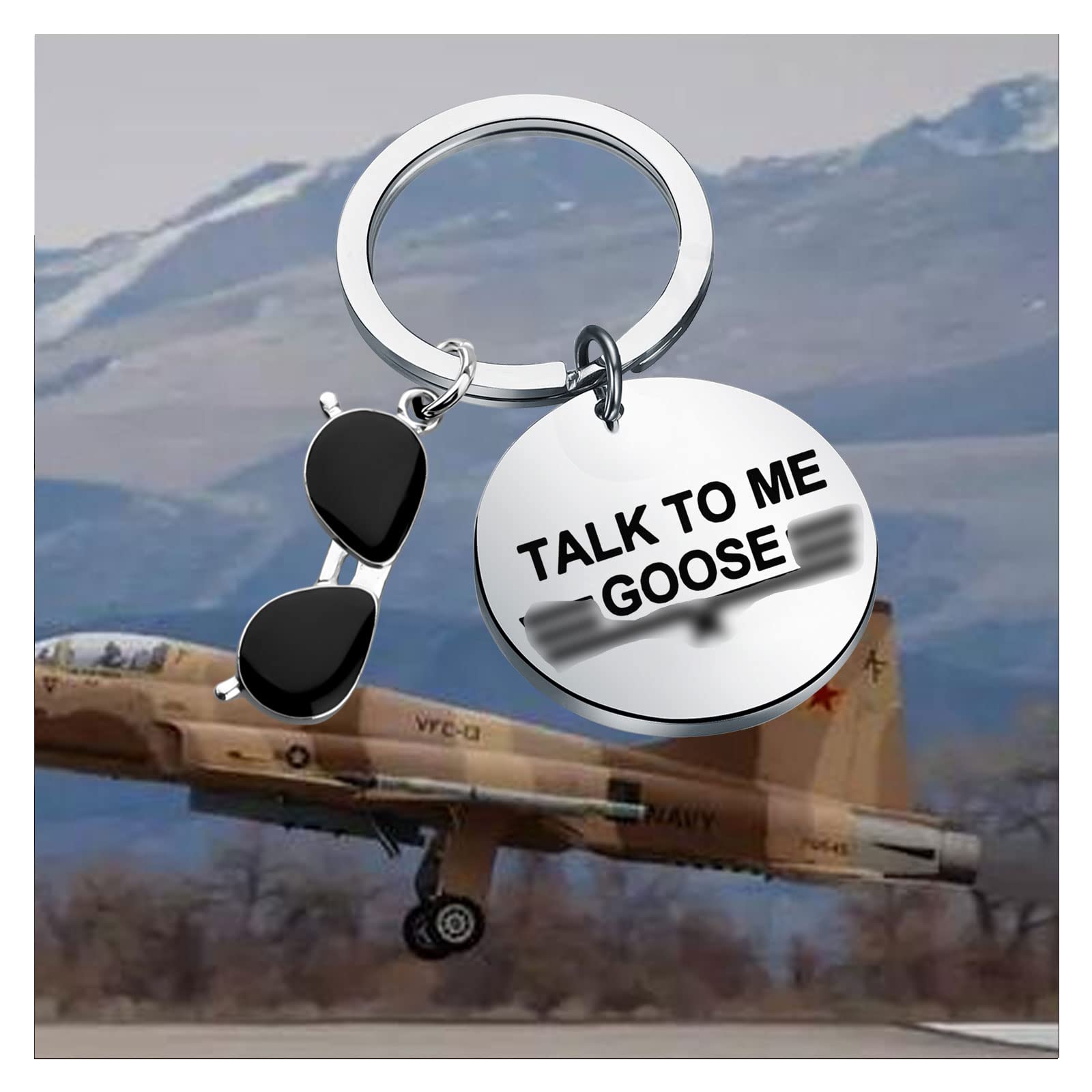 Funny Pilot Gift Flight Crew Gift Talk To Me Goose Keychain（Talk To Me k