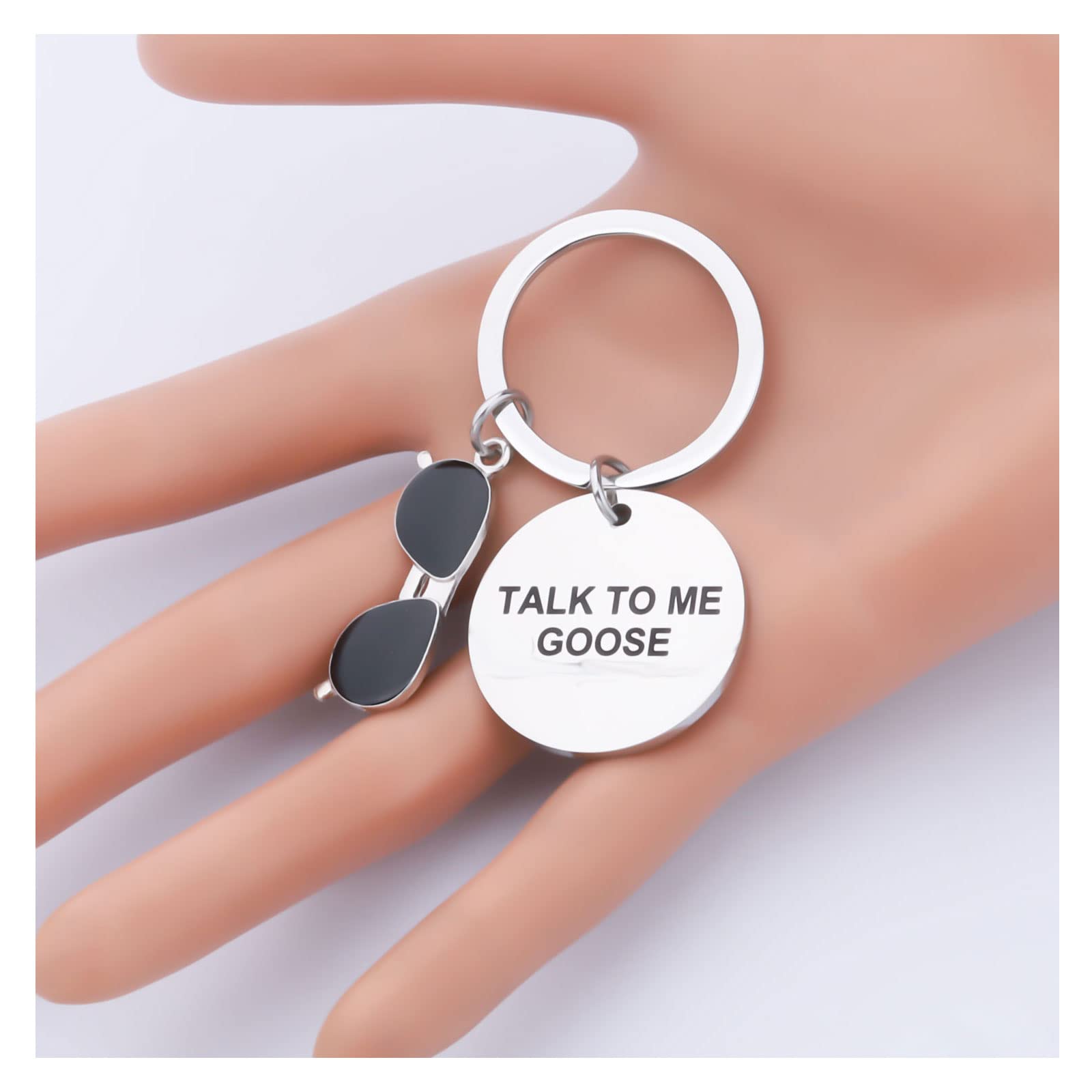 Funny Pilot Gift Flight Crew Gift Talk To Me Goose Keychain（Talk To Me k