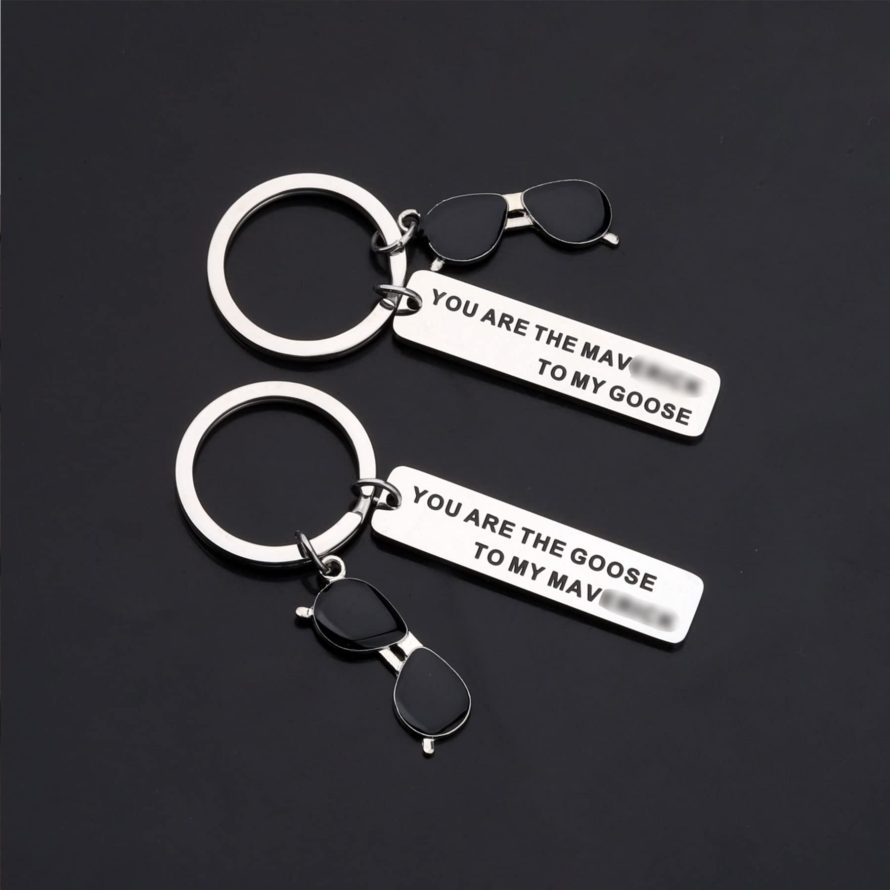 CENWA You are The Mav to My Goose Set of 2 Best Friend Keychain Set BFF Jewelry (Mave Goose Set)