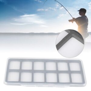 Fishing Tackle Organizer, ABS Magnetic Fly Fishing Storage Box Fish Hook Lure Tackle Case with Foam Accessory(12 Grid)