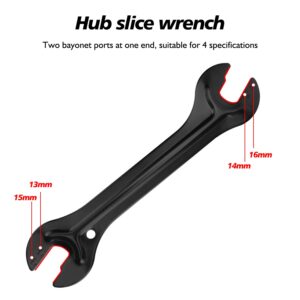 QKURT 2 PCS Bicycle Cone Spanner Hub Wrench, Bicycle Wheel Hub Axle Cone Adjuster Wrench Pedal Spanner Repair Tool