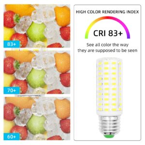 E26 10W LED Light Bulbs Super Bright, Equivalent 120W Chandelier Bulbs, Daylight White 6500K 1400LM Non-Dimmable Compact 100-265V E26 Medium Screw Base Bulbs Ceiling Fan Light Bulbs, Pack of 2