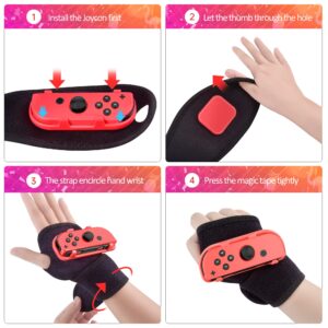 Wrist Strap for Switch Just Dance 2024 2023 2022 2021 2020 2019 Boxing Design (Free The Hands,Dance Freely with Rhythm) RedBlue