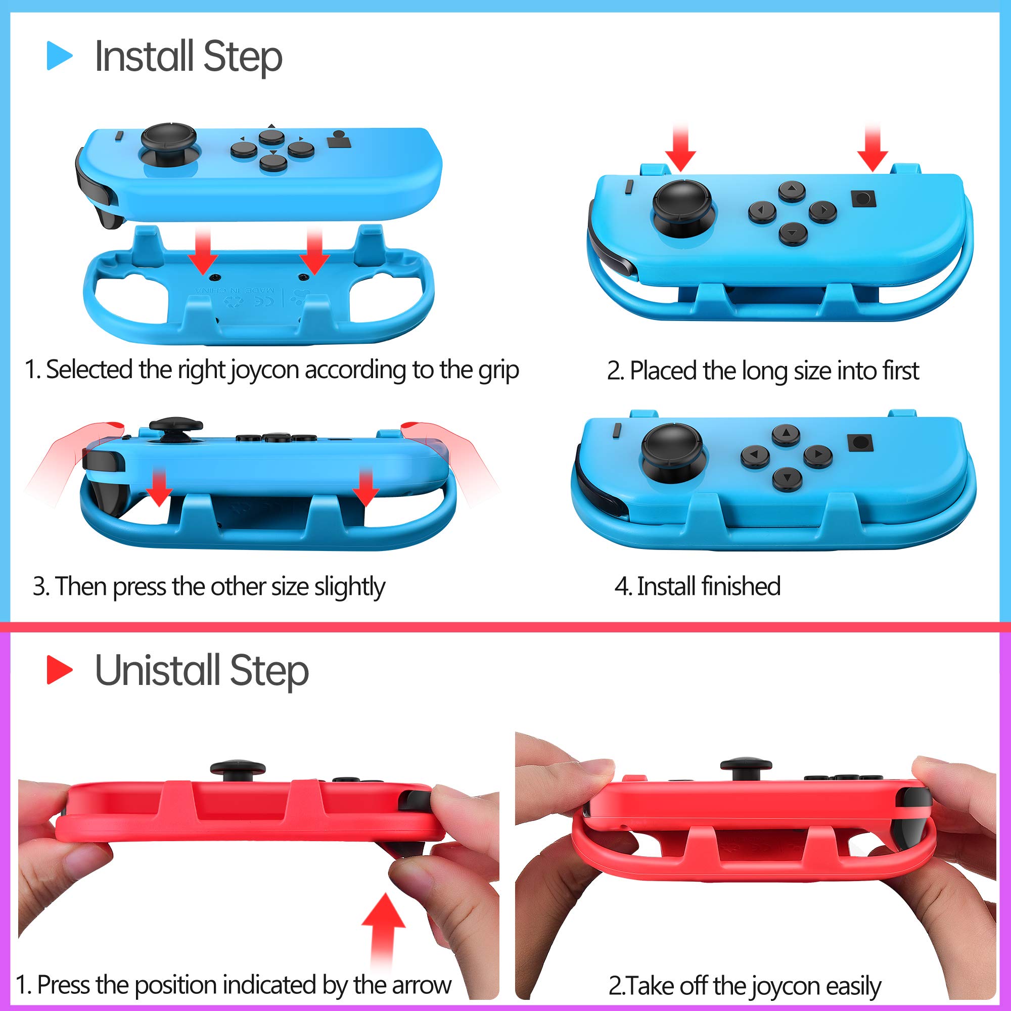 Wrist Strap for Switch Just Dance 2024 2023 2022 2021 2020 2019 Boxing Design (Free The Hands,Dance Freely with Rhythm) RedBlue