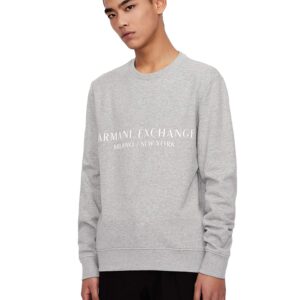 A | X ARMANI EXCHANGE Men's Pullover City Sweatshirt, Alloy Heather, S