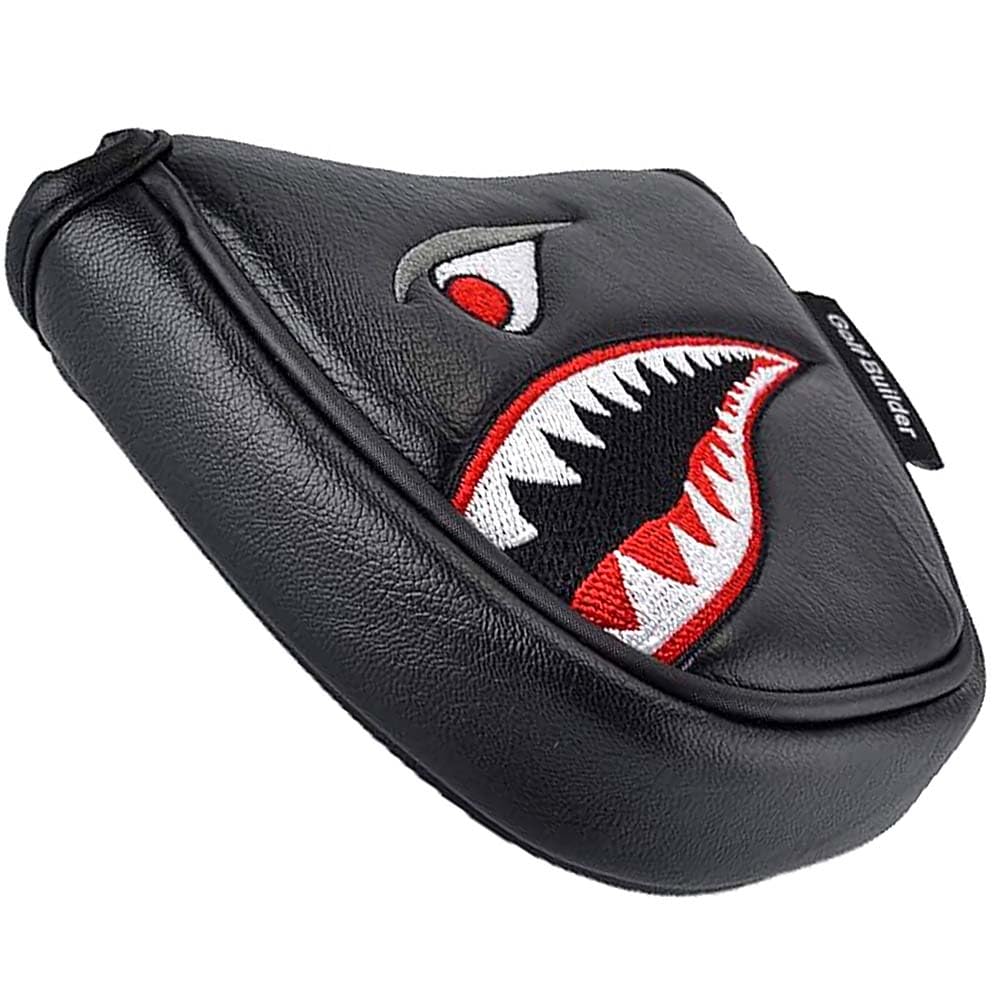 GOOACTION Shark Golf Club Mallet Putter Head Cover with Creative Cartoon Animal Pattern Synthetic Leather Golf Clubs Headcovers