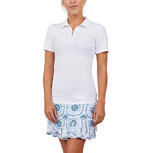 SOFIBELLA Golf Colors Womens Short Sleeve Golf Polo - Black/L