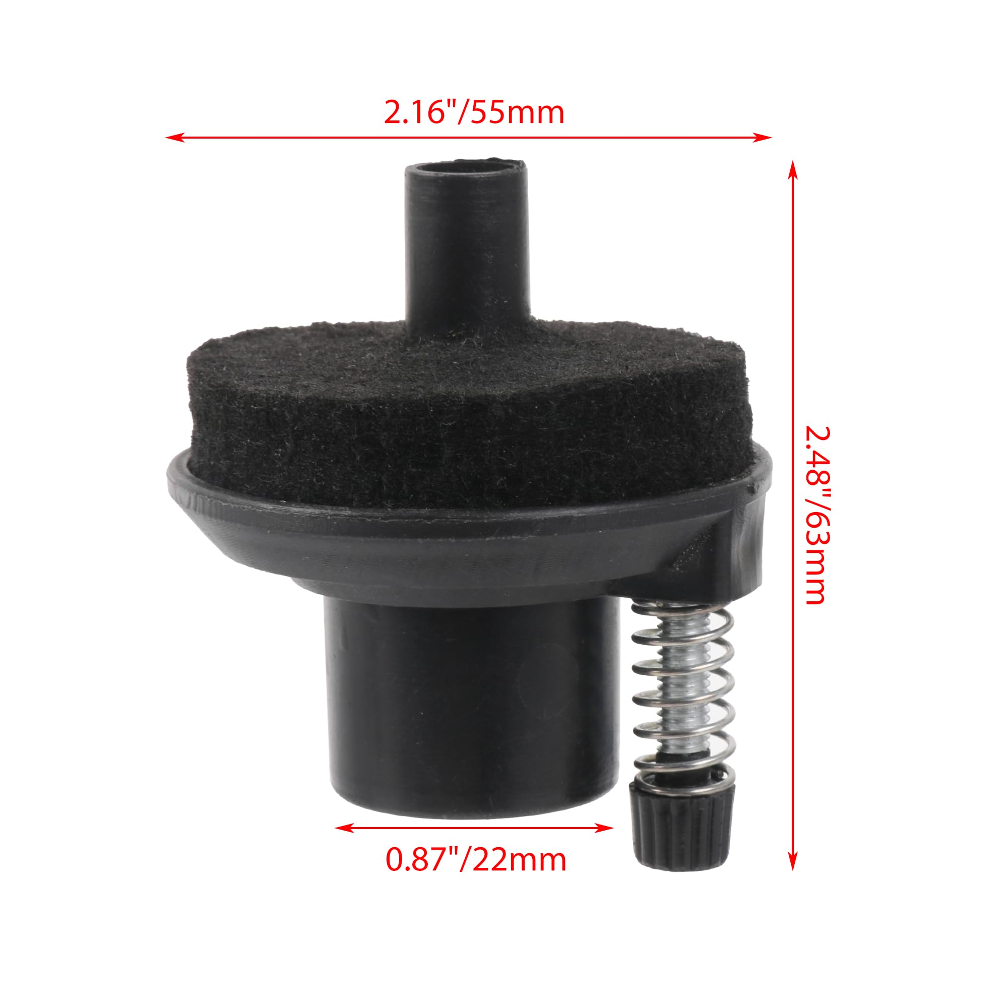 Sevender Black Rubber 22mm Hi Hat Cymbal and Holder Clamp for Drum Parts Accessories