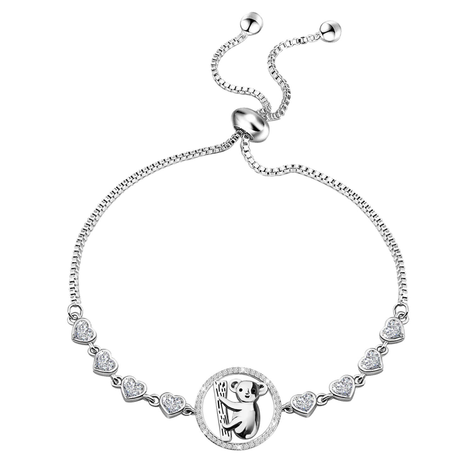 TGBJE Koala Bracelet Koala Lover Gift Koala Bear Crystals Bracelet Gift for Women (Koala Bracelet SC)