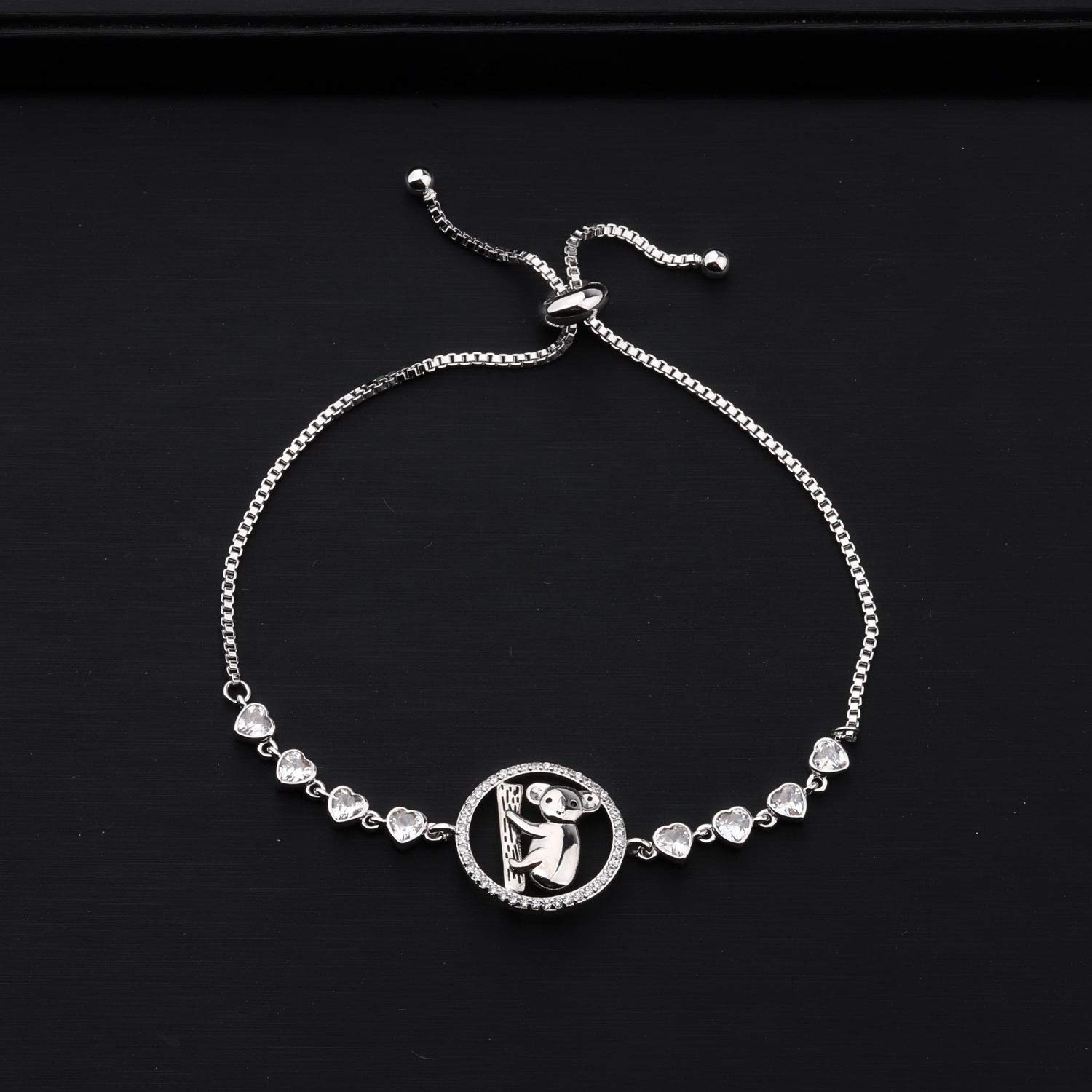 TGBJE Koala Bracelet Koala Lover Gift Koala Bear Crystals Bracelet Gift for Women (Koala Bracelet SC)