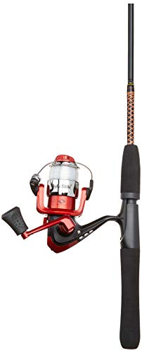 Ugly Stik 5’ Complete Spinning Kit Fishing Rod and Reel Spinning Combo, Ugly Tech Construction with Clear Tip Design, 5’ 2-Piece Rod, Red