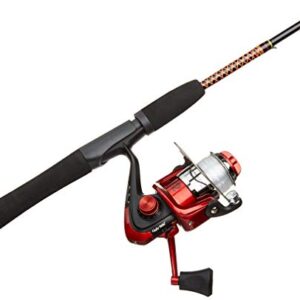 Ugly Stik 5’ Complete Spinning Kit Fishing Rod and Reel Spinning Combo, Ugly Tech Construction with Clear Tip Design, 5’ 2-Piece Rod, Red