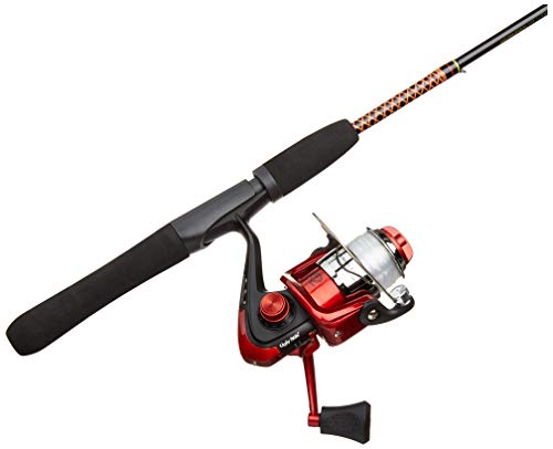 Ugly Stik 5’ Complete Spinning Kit Fishing Rod and Reel Spinning Combo, Ugly Tech Construction with Clear Tip Design, 5’ 2-Piece Rod, Red