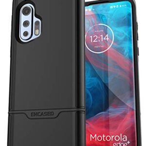 ENCASED Heavy Duty Motorola Edge Plus Case (2020 ONLY) Military Grade Full Body Rugged Cover for Moto Edge+ (Black)