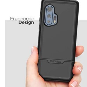 ENCASED Heavy Duty Motorola Edge Plus Case (2020 ONLY) Military Grade Full Body Rugged Cover for Moto Edge+ (Black)